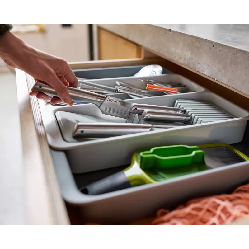 Organizador de cubiertos extensible Joseph Joseph DrawerStore, Gris