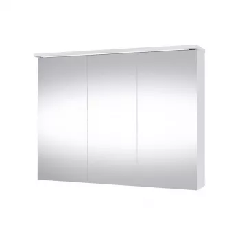 Mueble de baño Domoleti SV 90DL-2 Blanco brillo con lavabo de cerámica, 2 cajones con cierre suave