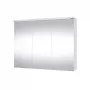 Mueble de baño Domoleti SV 90DL-2 Blanco brillo con lavabo de cerámica, 2 cajones con cierre suave