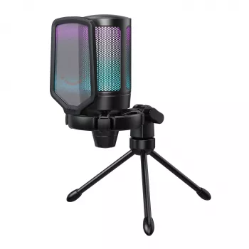 FIFINE A6V AMPLIGAME Micrófono de condensador USB RGB Negro