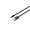UNITEK Cable de alimentación USB a DC 3,5x1,35mm 5V 2A 1,5m Negro