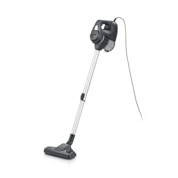 Severin CY 007080 Aspirador cilíndrico sin bolsa con filtro HEPA-13, tecnología multiciclón, 750 W, negro/rojo