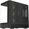 Fortron M581 caja semitorre, negra, cristal templado panorámico, 4 ventiladores ARGB