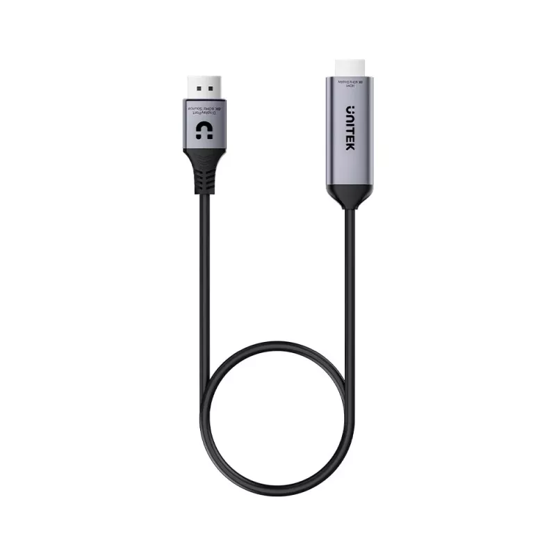 UNITEK cable activo DisplayPort 1.4 a HDMI 2.1 8K@60Hz HDR DSC 1,8m