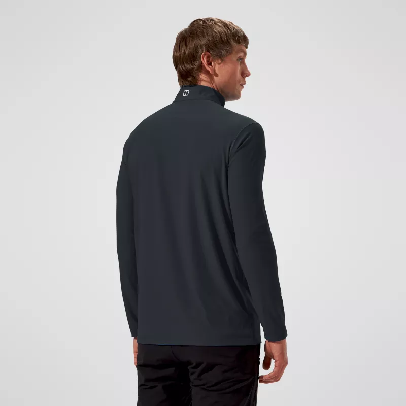 Berghaus 24/7 Tech Tee LS HZ Jet Black hombre manga larga media cremallera