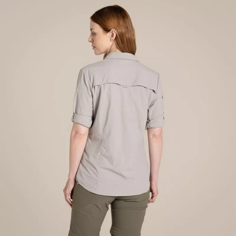 Craghoppers NosiLife Adventure LS Shirt III camisa de viaje mujer - Soft Mushroom