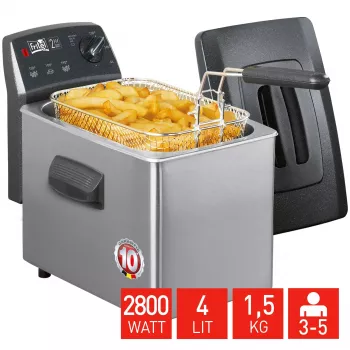 FRITEL TURBO SF Freidora 4L 2800W Antracita metalizado/Plata