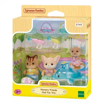 EPOCH Sylvanian Families set de juego Adventure Kindergarten amigos diversión en la piscina