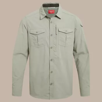 Camisa de viaje Craghoppers NosiLife Adventure LS Shirt III - hombre, Bay Leaf, Medium
