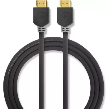 Cable HDMI de alta velocidad Nedis con Ethernet - 4K@60Hz, ARC, 18 Gbps, 1,00 m, antracita