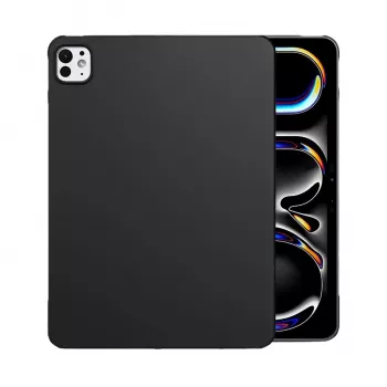 MRDISC funda trasera para Apple iPad Pro M4 negra TPU - funda delgada amortiguadora de impactos con bordes elevados, superficie mate resistente a arañazos, recortes precisos (MG-BCIPTABPROM4SW)