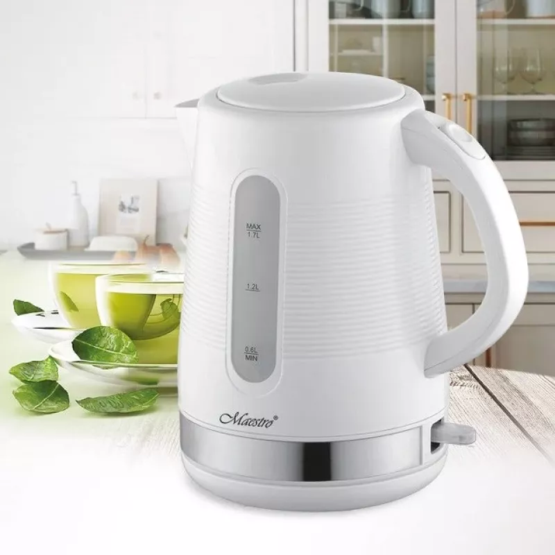 Maestro MR-035-WHITE hervidor de agua 1,7L 2200W blanco plástico