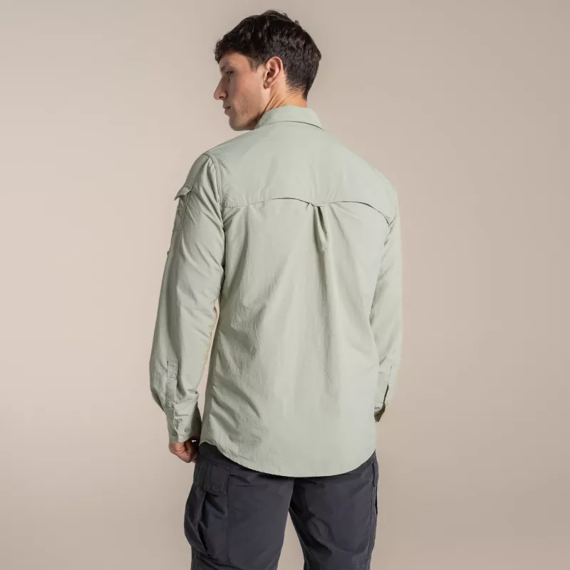 Craghoppers NosiLife Adventure LS Shirt III - camisa de viaje de manga larga para hombre, Bay Leaf, talla L