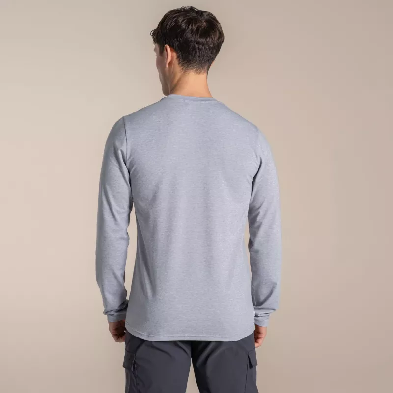 Craghoppers NosiLife Abel camiseta de manga larga - Soft Grey Marl, talla L