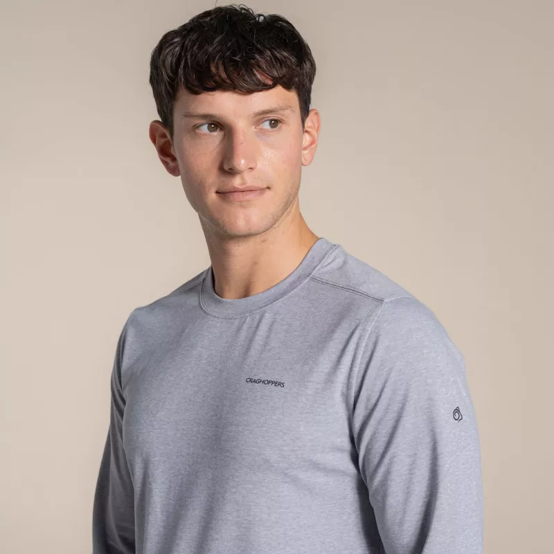 Craghoppers NosiLife Abel camiseta de manga larga - Soft Grey Marl, talla L
