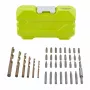 Ryobi RAK38SDD set de 38 piezas de brocas y puntas de destornillador con 24 puntas de destornillador de 25mm, brocas HSS y para piedra, portabrocas, soporte magnético y maletín