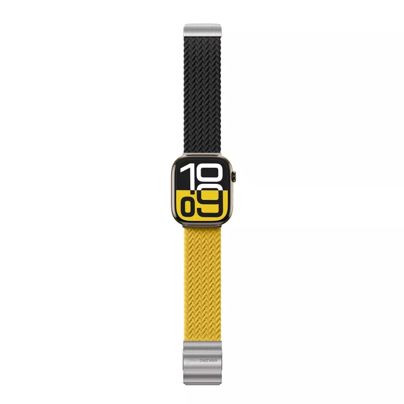 AMAZINGTHING Blend Set de 2 correas para Apple Watch 45/46/49mm - Amarillo-Negro y Negro