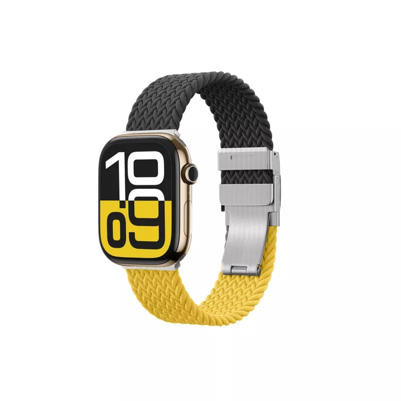 AMAZINGTHING Blend Set de 2 correas para Apple Watch 45/46/49mm - Amarillo-Negro y Negro