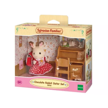 Sylvanian Families Set de escritorio Chocolate Rabbit Sister