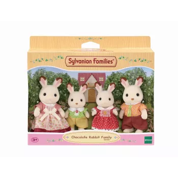Sylvanian Families Familia Chocolate Rabbit - 4 figuras de colección