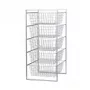 Armario organizador Prosperplast Rato de 5 cajones en antracita, 89x45x55 cm, efecto ratán polipropileno