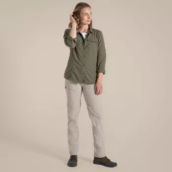 Pantalón ajustable Craghoppers NosiLife Pro III mujer Soft Mushroom talla M