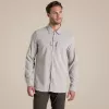 Camisa de manga larga Craghoppers NosiLife Pro V - camisa de viaje hombre, pergamino, talla L