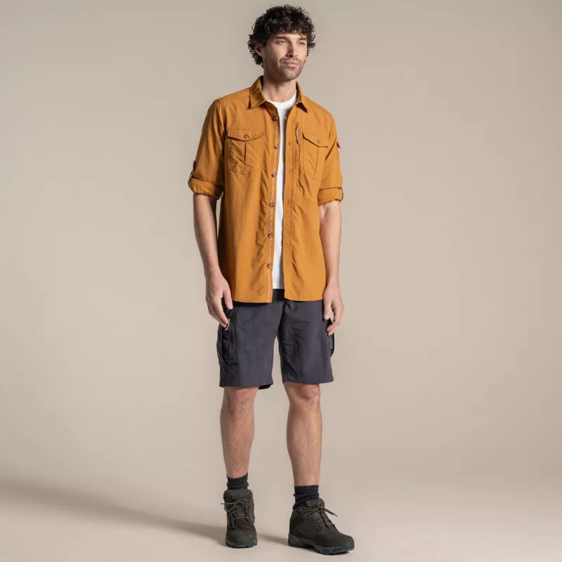 Camisa Craghoppers NosiLife Adventure LS Shirt III - Deep Henna, talla L