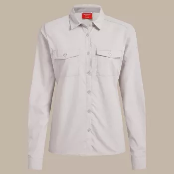 Camisa de manga larga Craghoppers NosiLife Loukkos mujer Auster talla S