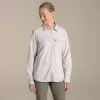 Camisa de manga larga Craghoppers NosiLife Loukkos mujer Auster talla S