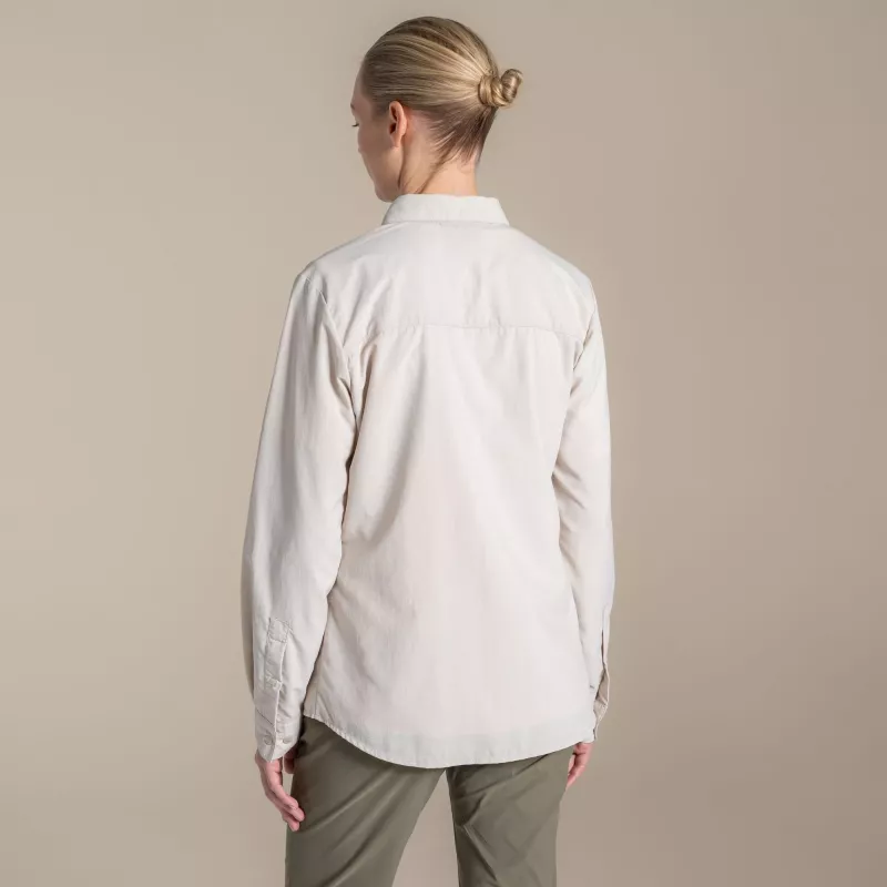 Camisa de manga larga Craghoppers NosiLife Loukkos mujer Auster talla S