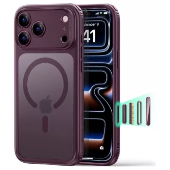 Funda ESR Classic Hybrid MagSafe para iPhone 17 Pro Max / 18 Pro Max – granate oscuro mate