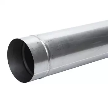 Tubo de chimenea de diámetro 160 mm, 1 m, acero negro, una pared, alta temperatura