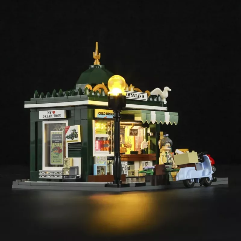 LUMIBRICKS F9023 Expositor de revistas de pie de acero, negro con pintura en polvo, un compartimento