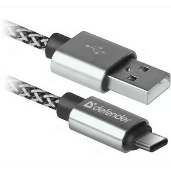 Defender Cable USB-A a USB-C 1,0 m 2,1 A blanco