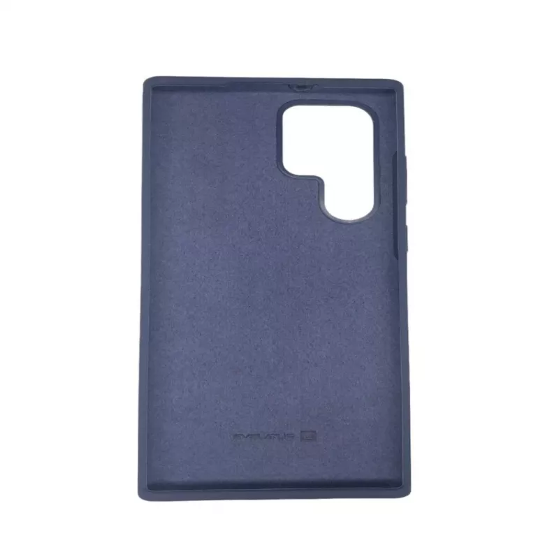 Evelatus Samsung Galaxy S22 Ultra Funda de silicona Premium Soft Touch azul marino