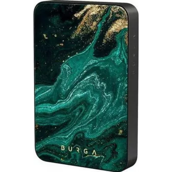 Batería externa magnética Burga 5000 mAh Emerald Pool Gunmetal