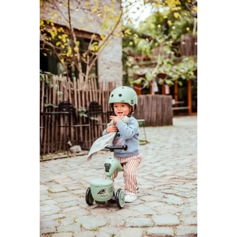 Scoot & Ride Highwaykick 1 Lifestyle patinete y scooter 2 en 1, Green Lines