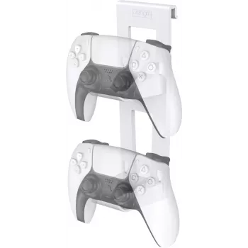 Soporte de almacenamiento para mando Venom PS5 - soporte vertical para 2 mandos DualSense, plástico ABS negro, organizador de escritorio