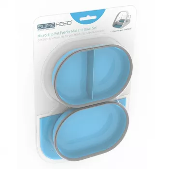 SEGULA 70950 Comedero y bebedero combinado para gatos, plástico, azul, 0,4 L