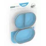 SEGULA 70950 Comedero y bebedero combinado para gatos, plástico, azul, 0,4 L