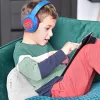 PowerLocus Bobo Kids auriculares inalámbricos, LED, AUX, azul/rojo
