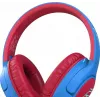 PowerLocus Bobo Kids auriculares inalámbricos, LED, AUX, azul/rojo
