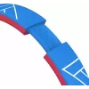 PowerLocus Bobo Kids auriculares inalámbricos, LED, AUX, azul/rojo