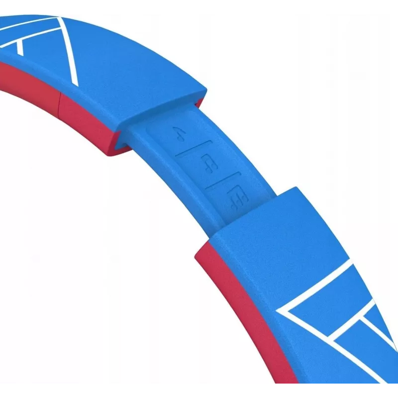 PowerLocus Bobo Kids auriculares inalámbricos, LED, AUX, azul/rojo