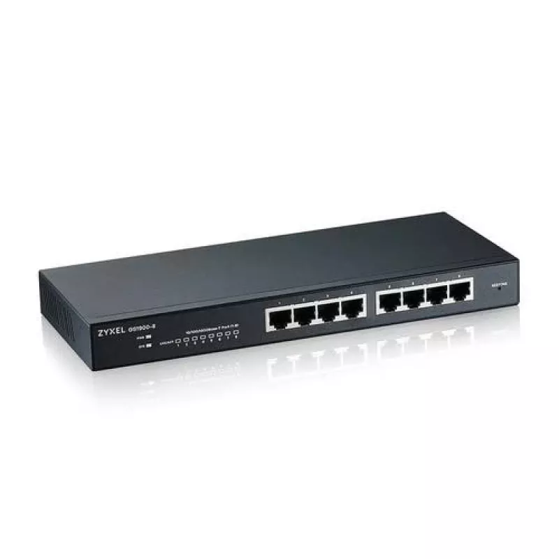Switch gestionado inteligente DSIT Zyxel GS1900 VA-GS-1900-8 - 8 puertos Gigabit Ethernet