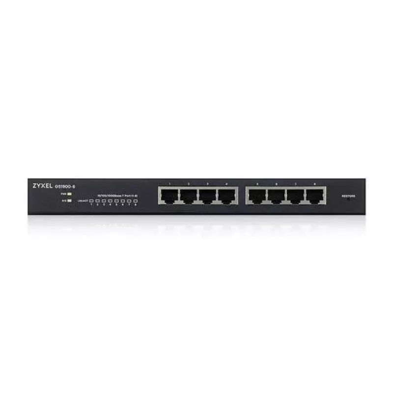 Switch gestionado inteligente DSIT Zyxel GS1900 VA-GS-1900-8 - 8 puertos Gigabit Ethernet