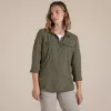 Camisa Craghoppers NosiLife Adventure LS Shirt III mujer - Wild Olive - L