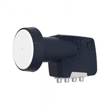 Convertidor LNB universal Inverto Quad Premium - 4 salidas, figura de ruido 0,2 dB, feedhorn de 40 mm, negro