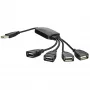 AKYGA AK-AD-13 hub USB 2.0 de 4 puertos, negro